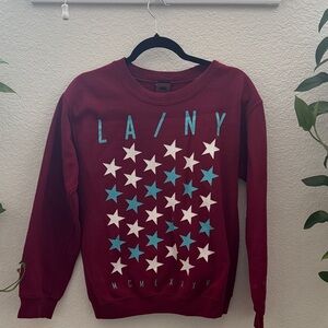Tony Hawk Red LA/NY Stars Graphic Sweatshirt Unisex Size S